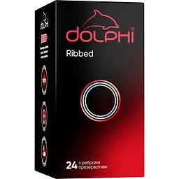 Презервативи Dolphi Ribbed ребристі 24 шт.