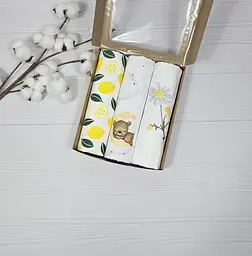 Набір пелюшок дитячих a.l.babybox Місячні Пухнастики 50х80/100х80 см 3 шт. (30464631)