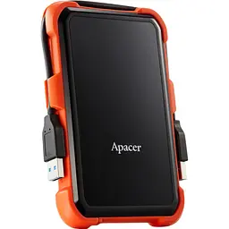 Зовнішній жорсткий диск Apacer AC630 1TB Black/Orange (AP1TBAC630T-1) [107229] - мініатюра 2