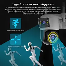 IP-камера вулична з акумулятором та подвійним об'єктивом XON SmartCam Wi-Fi 8000mAh Solar 1080P (KCBSW22VW 3732) Біла - мініатюра 4