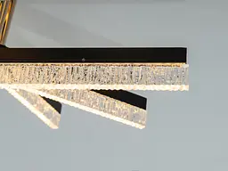 Сучасна стельова LED-люстра Diasha SX1009/5BK, чорна із золотистими акцентами, 72W, акрилові світлові планки - мініатюра 7