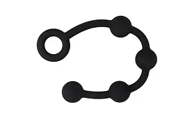 Анальне намисто Black Mont Storm Beads S 33 см (чорний)