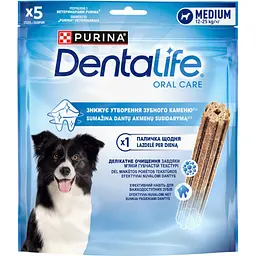 Ласощі для собак середніх порід DentaLife для здоров'я зубів і ясен 115 г