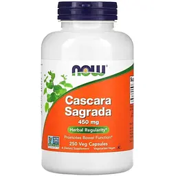 Натуральна добавка NOW Cascara Sagrada, 250 вегакапсул