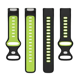 Силіконовий ремінець Primolux Sport для фітнес браслета Fitbit Charge 5/Charge 6 Black Lime/розмір М - мініатюра 5