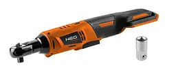 Тріскачка аккумуляторна Neo Tools Energy+ 18В 250 об/хв 60 Нм 3/8" адаптер 1/2" 0.89 кг без АКБ та ЗП - мініатюра 5