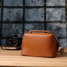 Жіноча сумка з натуральної шкіри з подвійним внутрішнім простором Vintage 22,5х14х9,5 см sum0027587 - мініатюра 11