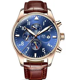 Наручний годинник чоловічий Carnival Grand Brown Золотий (1234)