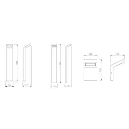 Світильник GTV LONDON 10W, IP54, 4000K, 58см, чорний | Line F | Арт. LD-LON10W58P-10 - мініатюра 5