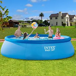 Сімейний надувний Басейн для дачі Круглий Великий Intex Easy Set 366 x 76 см. - мініатюра 2