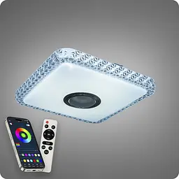 Люстра світлодіодна 517 Dlight RGB з пультом і колонкою 45Вт Білий (02168) - мініатюра 4