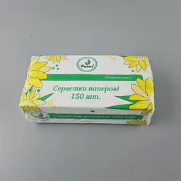 Косметичні серветки, Одеса, 2-шарові, білий, аромат ромашка та мед, 200ммx200мм +-5%, 150 аркушів в упаковці
