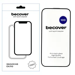Скло захисне BeCover Apple iPhone 15 Pro 10D Black (711331)