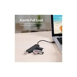 Зчитувач флеш-карт USB 3.0 to SD/TF 0.15m black Vention (CLPBB) - мініатюра 6