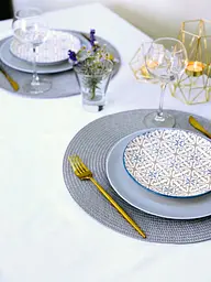 Скатертина Ecotton DUCK 170х220 см водовідштовхувальна біла White 23128 (23128) - мініатюра 7