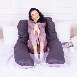 Подушка MirSon для вагітних і відпочинку Delicate Satin №8030 U-подібна Lupine (2200006178682) - мініатюра 8