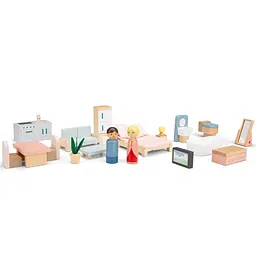 Ляльковий будиночок New Classic Toys з меблями розкладний (10735) - мініатюра 6