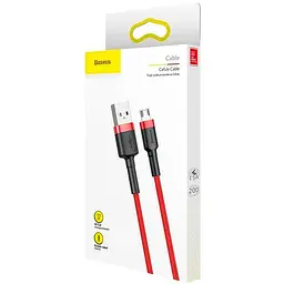 Кабель Baseus Cafule Cable USB to MicroUSB 1.5A 2m CAMKLF-C09 Red - мініатюра 3