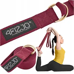 Ремінь для йоги 4FIZJO 300 см 4FJ0526 Red (P-5907739315373) - мініатюра 2