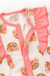 Комбінезон для дівчинки на манжетах з крильцями та пов'язкою Girl Bears з начосом - мініатюра 2