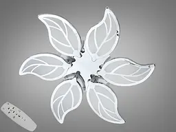 Світлодіодна люстра Diasha 8028/6HR LED 3color dimmer — стельова люстра у формі пелюсток із пультом і димером