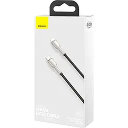 Кабель Baseus PD Type-C to Lightning Cafule Metal 20W/1m Black - мініатюра 4