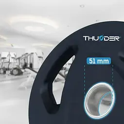 Диск олімпійський THUNDER 25 кг (OLYMPIC-PLATE-25KG) - мініатюра 2