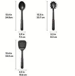 Набір кухонних приладів OXO Cooking Utensils нейлонових чорний 3 шт. (21232000) - мініатюра 5
