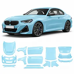 Антигравійна захисна бронеплівка за лекалами для BMW 2 Series G42 2021- повний кузов