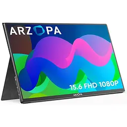 Монітор 15.6" Arzopa A1 Gamut WLED, IPS, 1920x1080, 16:9, 5 мс, 60 Гц, 250 кд/м², 1200:1, 178°/178°, Type-C/ mini-HDMI чорний