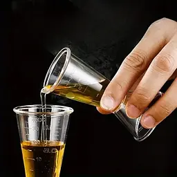 Джигер мірна склянка 40/20 мл для бармена пластиковий, мірник для бару, Kitchen Master 87561 - мініатюра 5