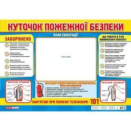 Плакат. Куточок пожежної безпеки -