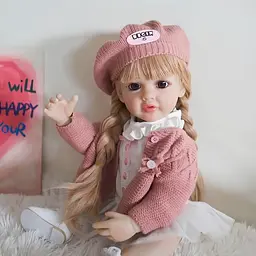 Реалістична Кукла Реборн 55 см повністю вінілова Doll Reborn Baby К0100307 - мініатюра 2