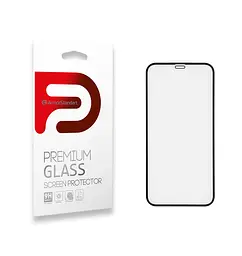 Захисне скло для Apple iPhone 12 Pro Max, 3D PREMIUM, повноекранне 3D скло з рамкою, глянцеве, загартоване, протиударне, ультратонке, олеофобне покриття, 9H, стійкість до подряпин, проста установка, повне проклеювання, ArmorStandart (ARM57411)