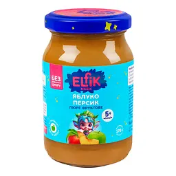 Пюре Elfik Magic з яблук та персиків без доданого цукру 170 г - мініатюра 5