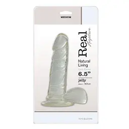 Фаломітатор Real Rapture Jelly Dildo, 16,5 см (прозорий) - мініатюра 2