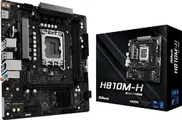Материнська плата ASRock H810M-H (H810M-H) (Socket 1851, Intel H810, Micro-ATX) - мініатюра 2