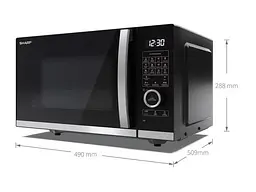 Мікрохвильова піч Sharp YC-QC254AE-B - мініатюра 5