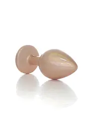Анальна пробка - Jewellery Pearl Gold Plug Clear M - мініатюра 3