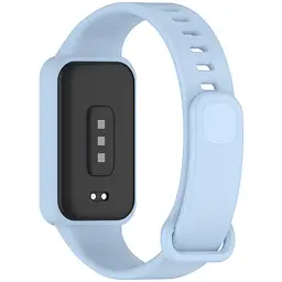 Силіконовий ремінець для фітнес браслетів Xiaomi Smart Band 9 Active Redmi Smart Band 3, Silicone, light blue, зі зручною застібкою, на фітнес трекер та смарт годинник, ArmorStandart (ARM85582) - мініатюра 2