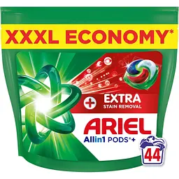 Капсули для прання Ariel Pods+ All-in-1 Extra Stain Removal Екстрасила виведення плям 44 шт. (8700216764940) - мініатюра 2