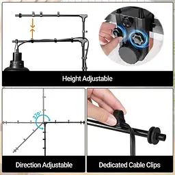 Тримач для ламп Repti-Zoo Dual Light Bracket LH023D подвійний кронштейн для тераріуму 360° - мініатюра 6
