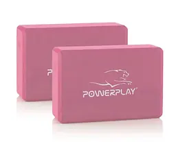 Блоки для йоги PowerPlay 4006 Yoga Brick EVA 2 шт Рожеві (PP_4006_Pink_2in)