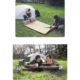 Килимок самонадувний Naturehike (NH15Q002-D) 2,5м - одномісний - з подушкою - бежевий - мініатюра 7