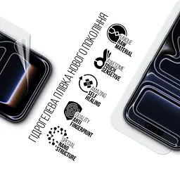Плівка захисна Armorstandart hydrogel Apple iPhone 17 Pro (ARM86168) - мініатюра 2