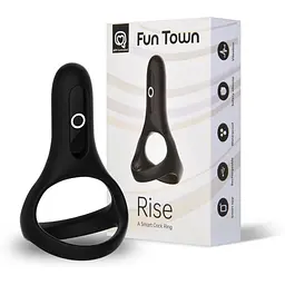 Подвійне ерекційне кільце Fun Town Rise Black - мініатюра 2
