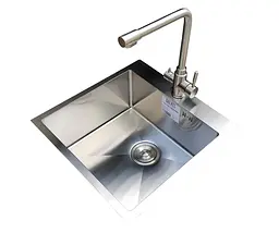 Змішувач для кухні з підключенням питної води Romzha Ionel Plus RO43470, Нержавіюча сталь - мініатюра 9