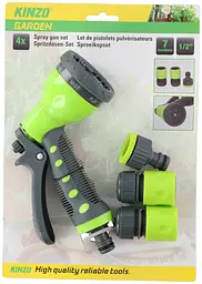 Набір для поливу Kinzo Garden Пістолет 7 режимів + 2 конектори 1/2" + адаптер 1/2" - мініатюра 3
