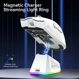 Комп'ютерна  миша Attack SHARK X11 бездротова, ігрова, PAW3311, 22000 DPI 2,4G+Bluetooth White - мініатюра 6