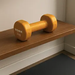 Гантелі для фітнесу вінілові круглі York Fitness 2х2кг жовтий - мініатюра 7